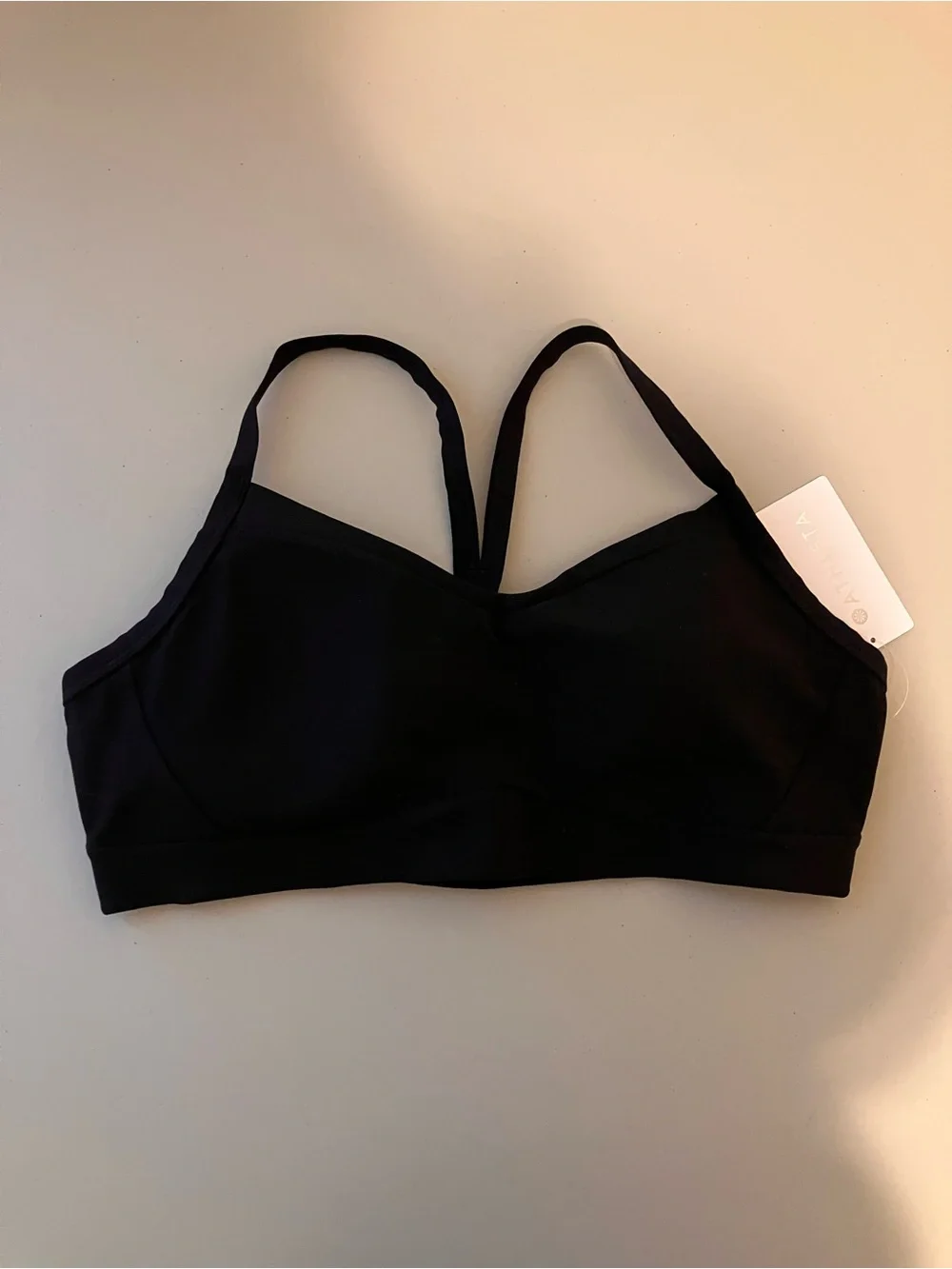 NWT Athleta Vital Sports Bra in Black Large A-C